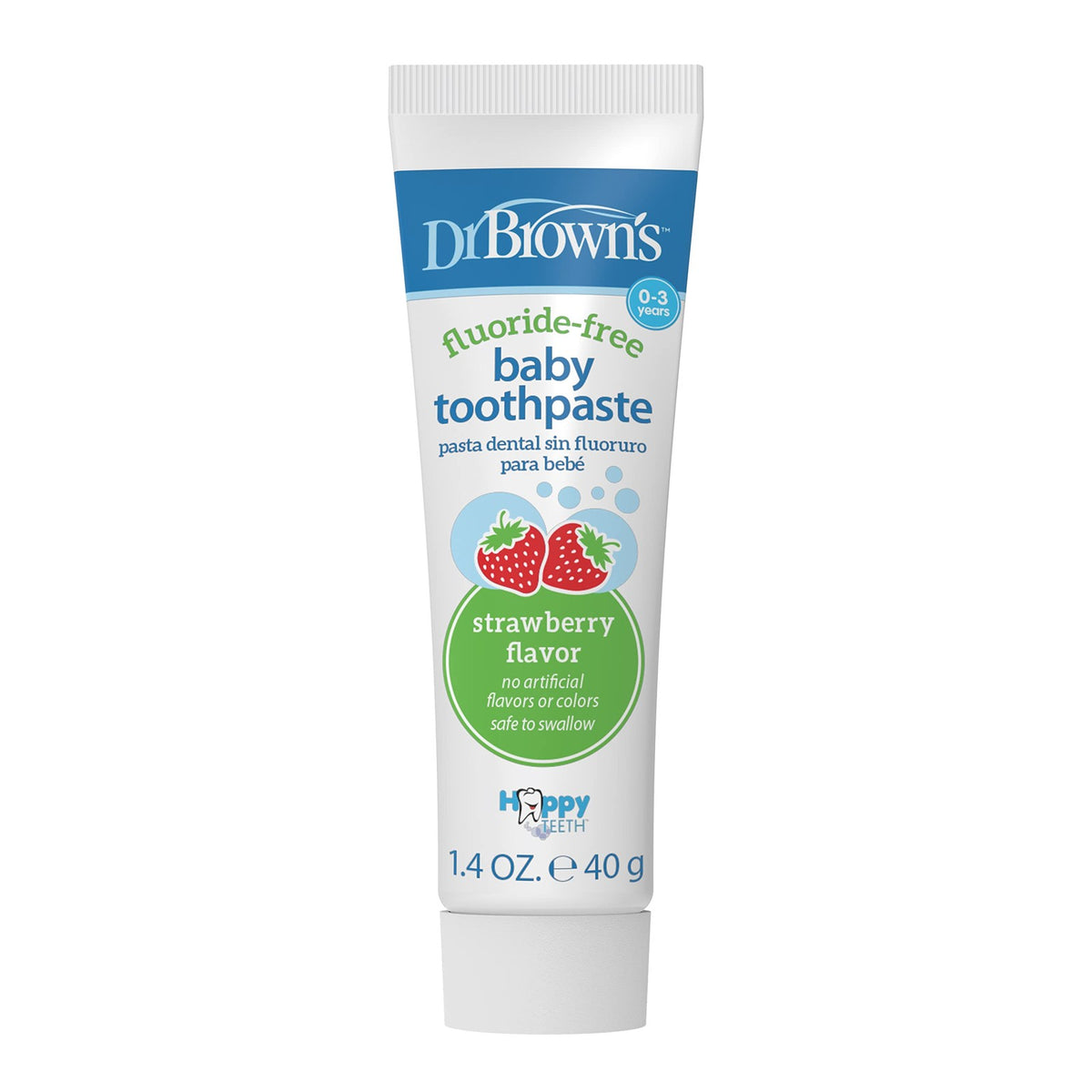 Fluoride-Free Baby Toothpaste with Strawberry Flavor - Safe Toddler Oral Care 1 Pack