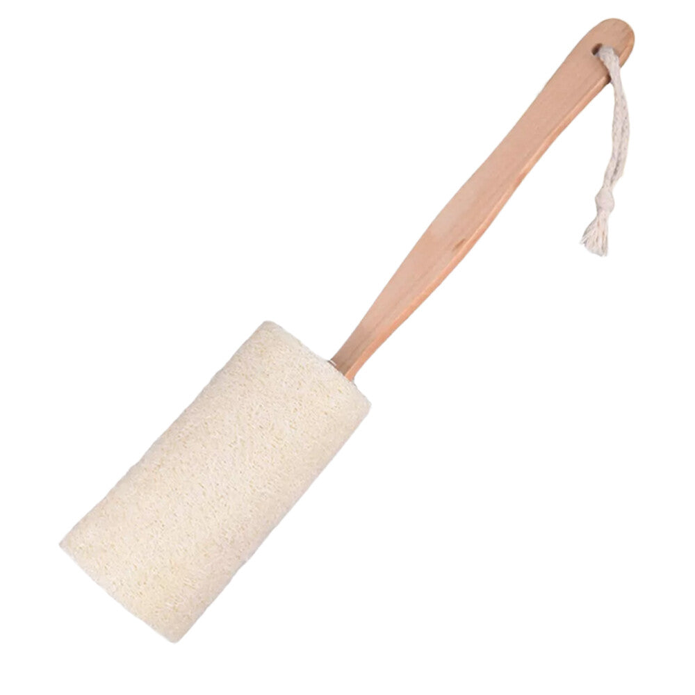 4Pcs Wooden Loofah Back Scrubber Bath Brush Exfoliating Long Handle