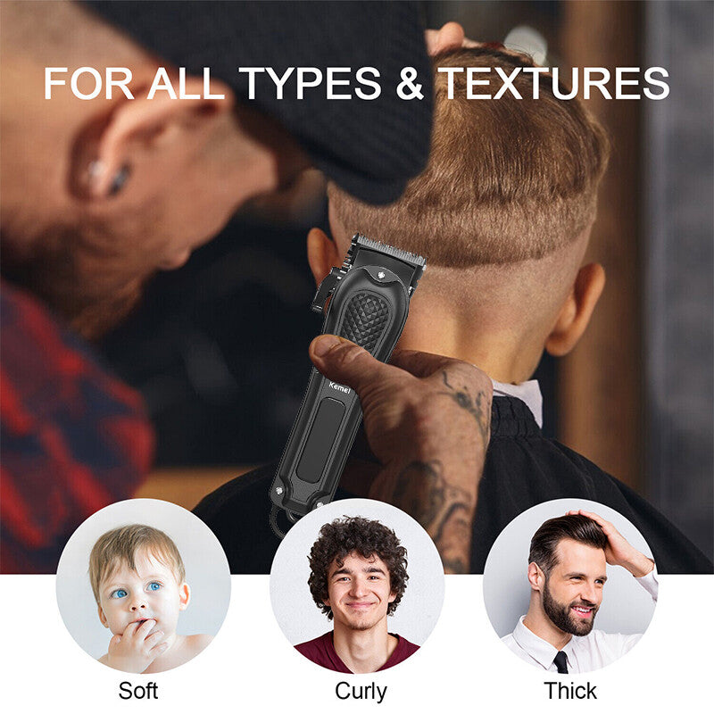 Cordless Hair Clippers & Beard Trimmer Kit - Professional Grooming Set for Men