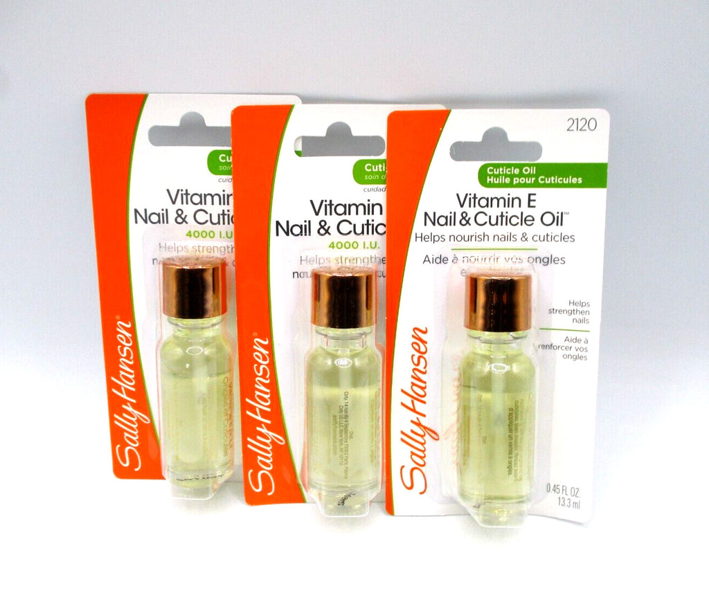 Vitamin E Nail & Cuticle Oil Set - 3 Pack, 13.3ml Each