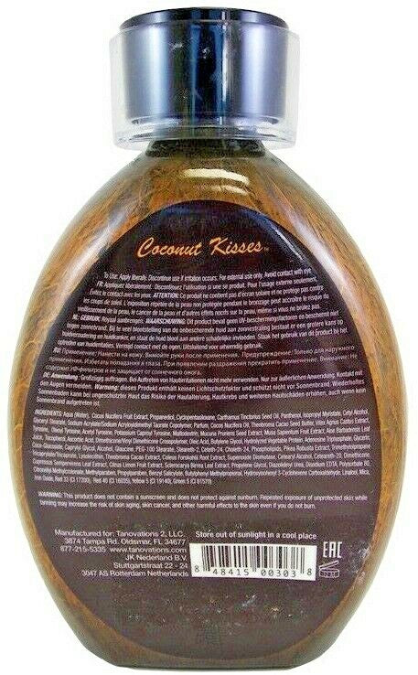 Coconut Tanning Bed Lotion - Hydrating Dark Bronze Formula 13.5 oz