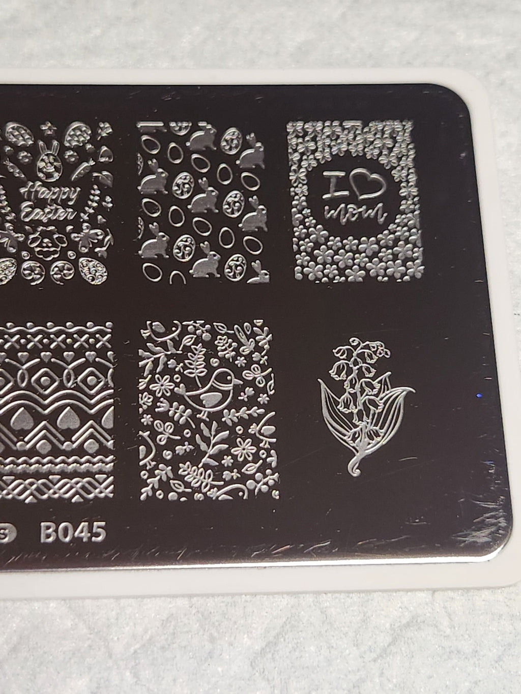 Spring Nail Stamping Plate B045 for Nail Art - What's Up Nails