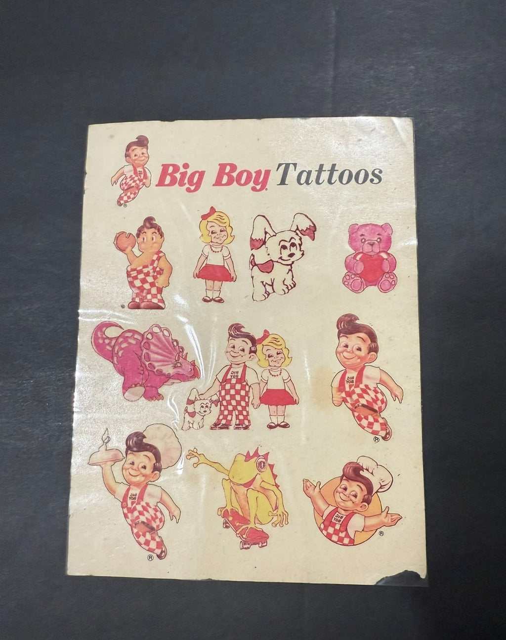 Vintage Big Boy Tattoos Sheet - Unused Ephemera Signal
