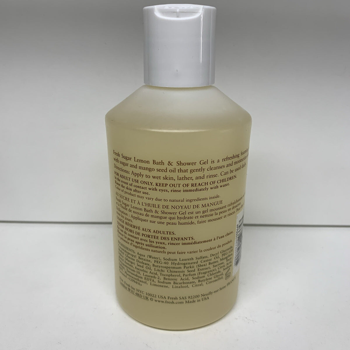 Fresh Sugar Lemon Shower Gel with Sugar and Mango Seed Oil - 10oz / 300ml