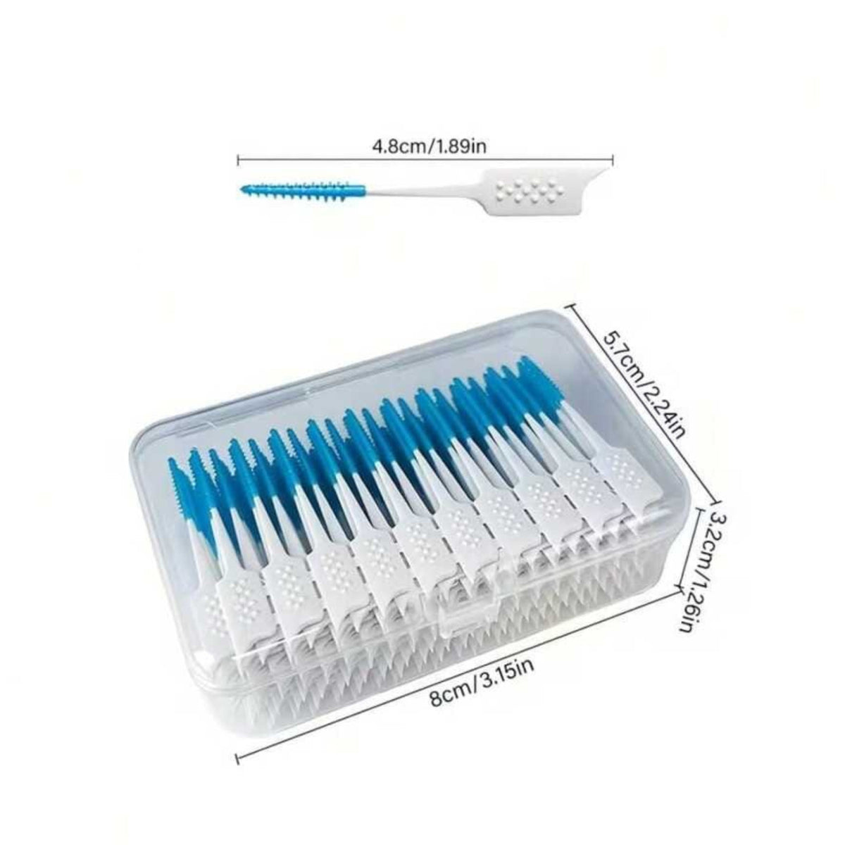 Interdental Silicone Brush Picks for Oral Care - Soft Bristles, Disposable, 200pcs