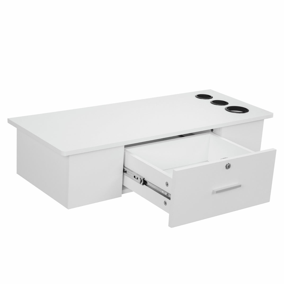 Wall-Mount Styling Station for Hair Salon Barber Spa Storage Cabinet