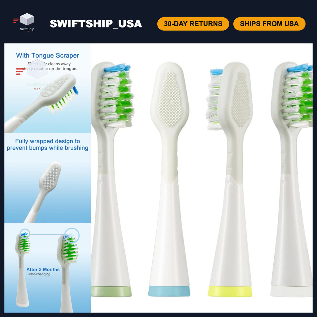 Toothbrush Replacement Heads for Water Flosser - Compatible with WP-861 & CC-01