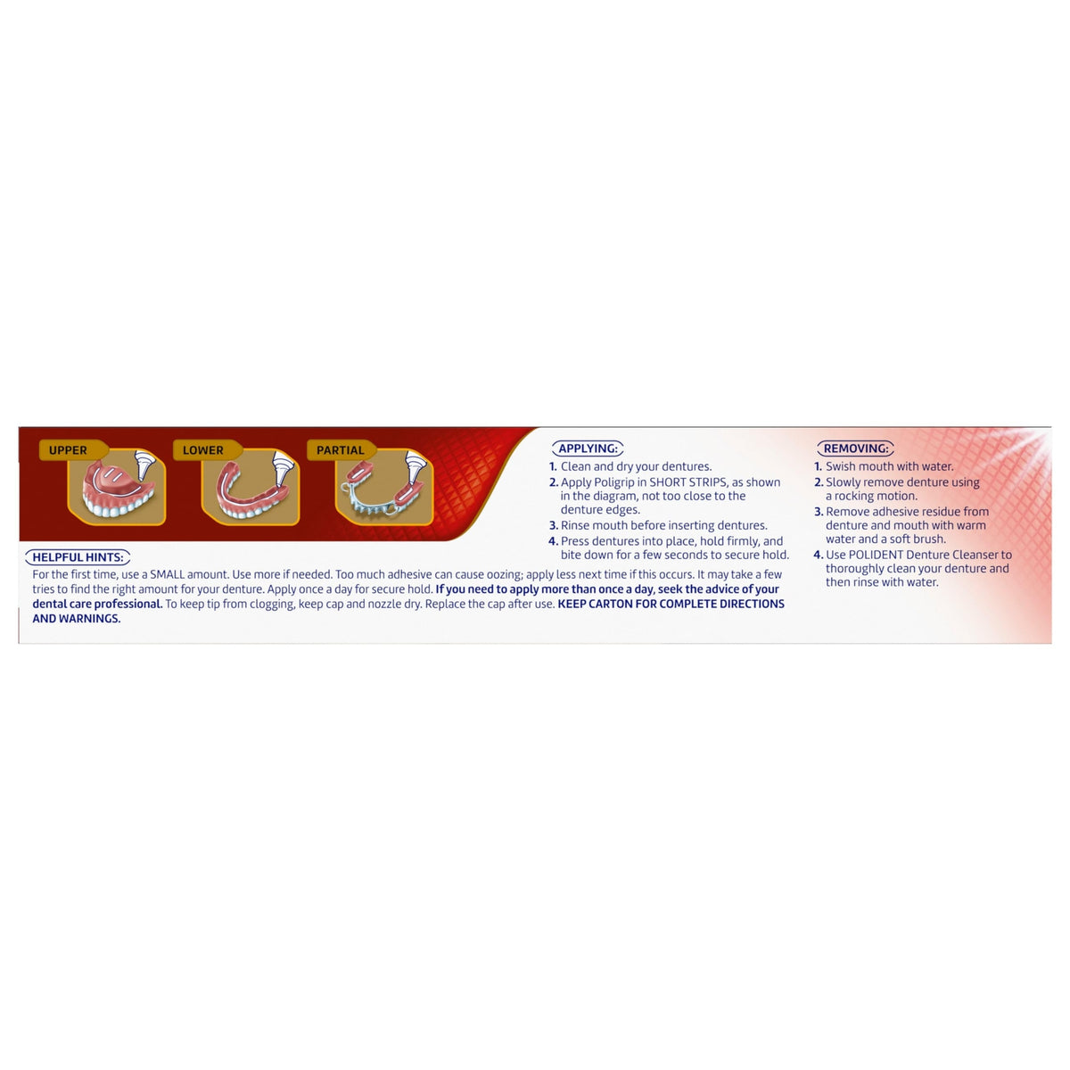 Dental Adhesive Cream for Dentures - Strong Hold & Seal, 2.2 oz