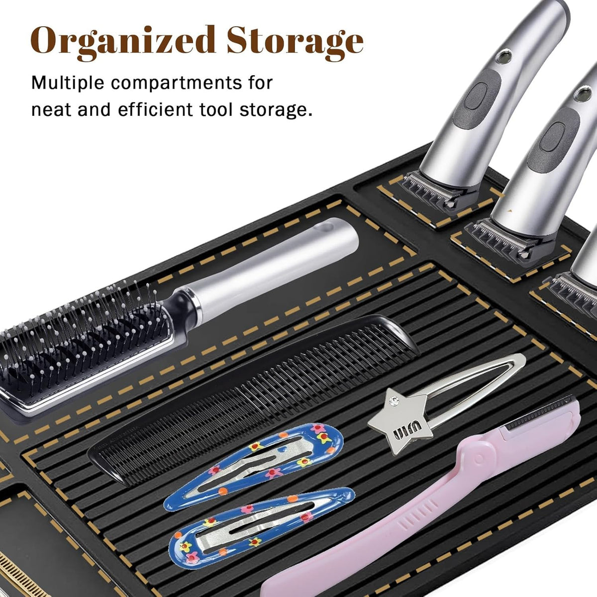 Magnetic Barber Mat for Clippers and Tools — Organizer for Barber Station
