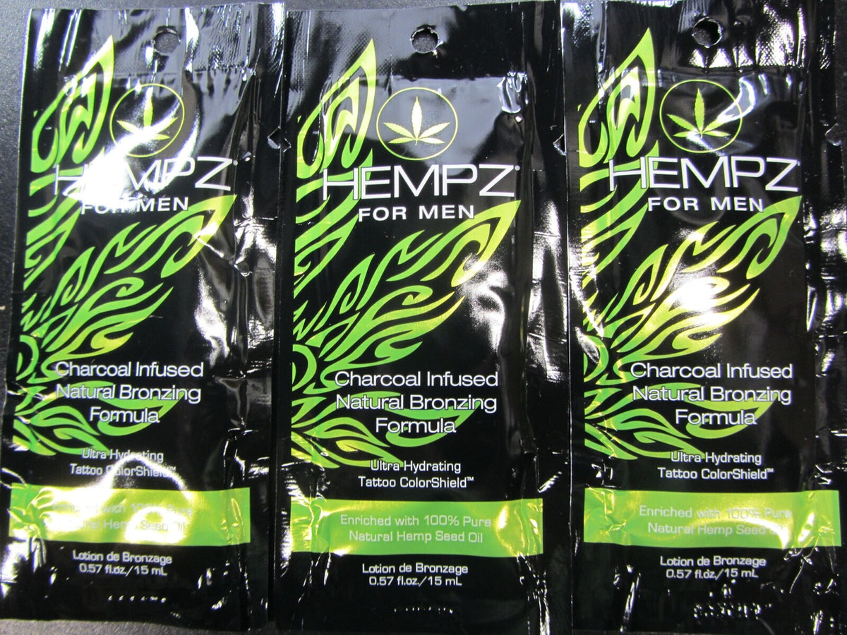 Hempz Charcoal Infused Natural Bronzing Tanning Lotion for Men - Pack of 5