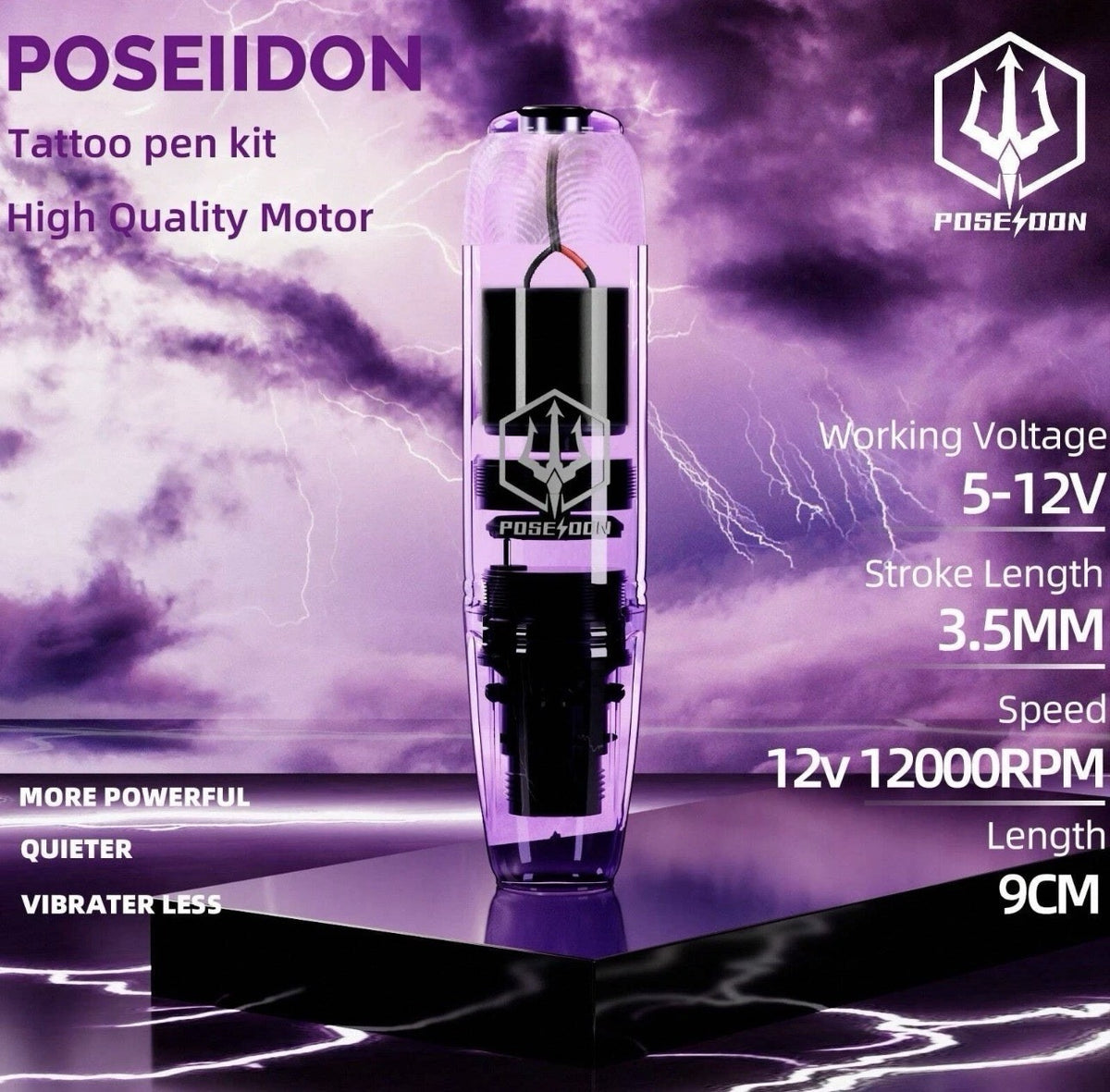 Wireless Tattoo Pen Machine 3.5mm Stroke, 5-12V - SD01