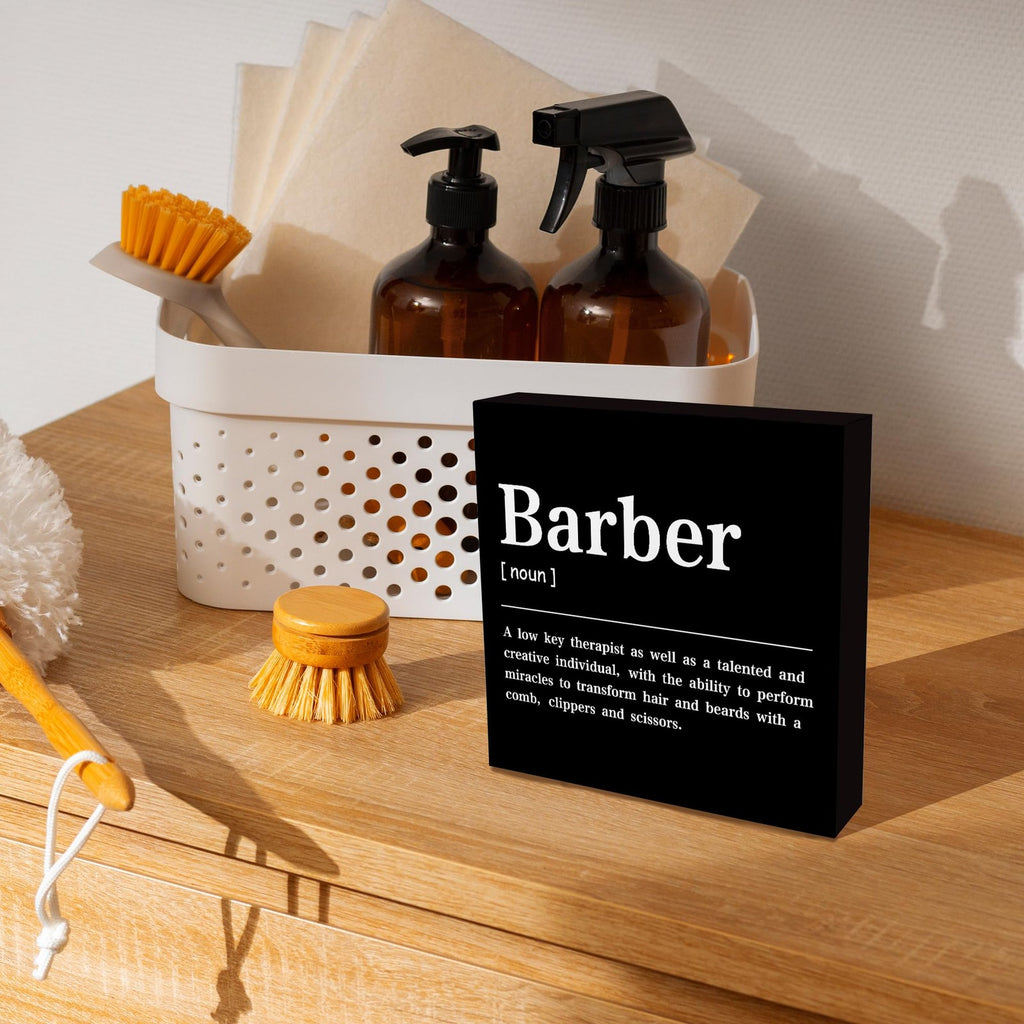 Wooden Decorative Box Sign for Home & Salon Decor 5x5 Inches