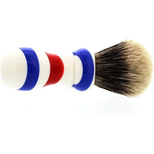 Barber Pole Shaving Brush - Synthetic & Badger Options, 24MM Knot