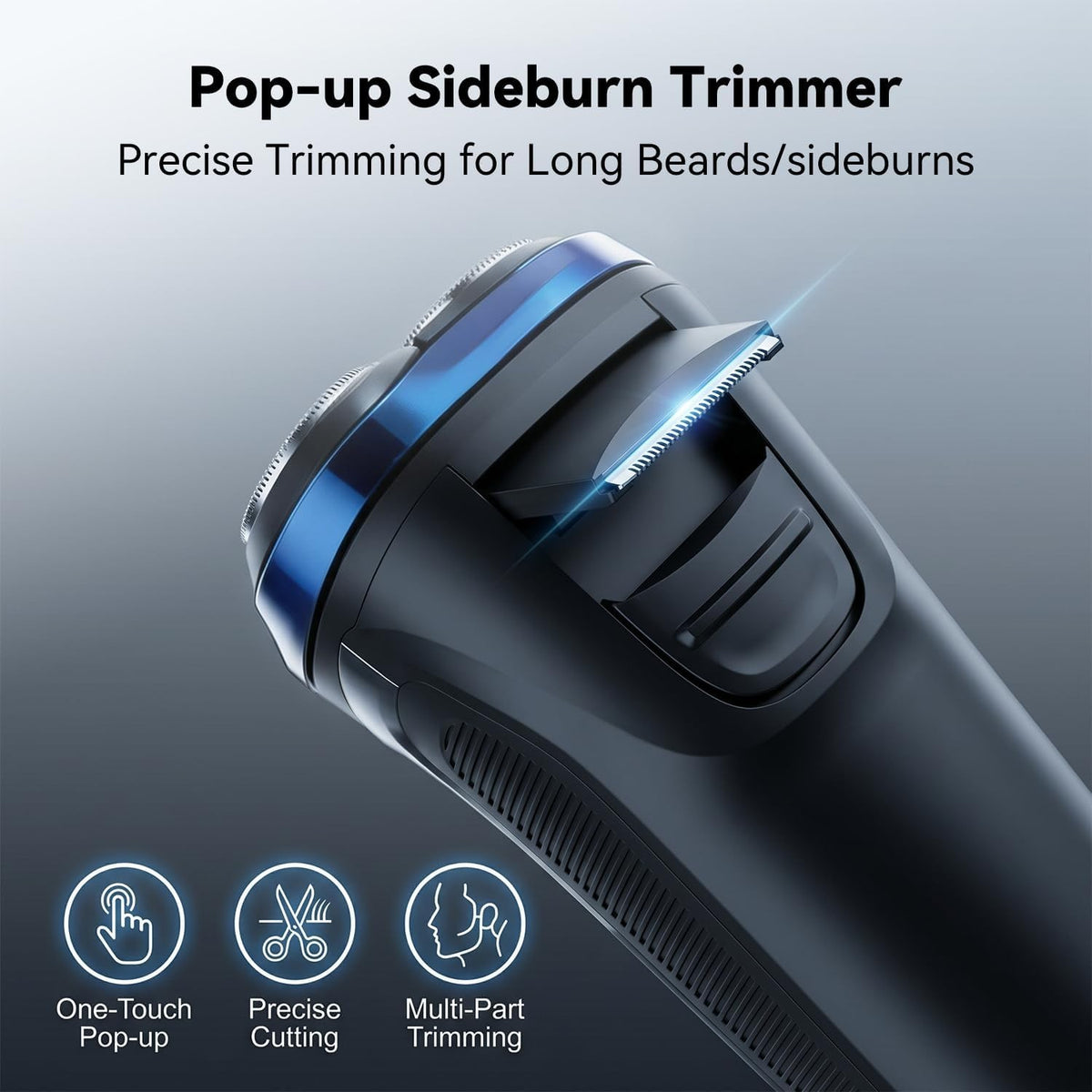Men's Wet & Dry Electric Shaver with Pop-up Trimmer - USB-C Rechargeable