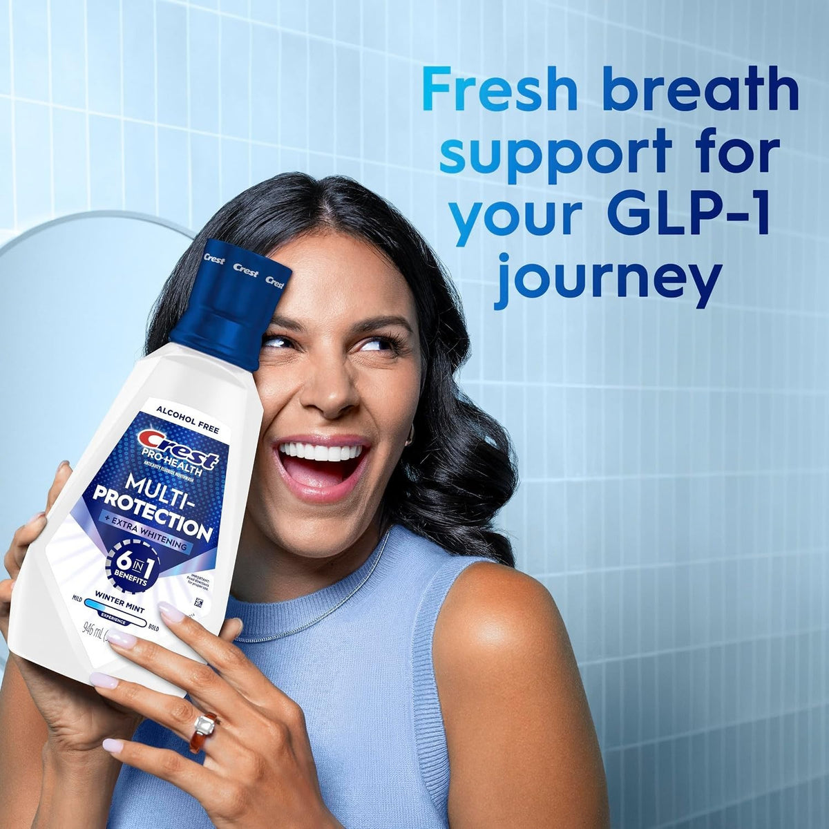 Whitening Mouthwash Alcohol-Free 32 Fl Oz - Fluoride & Enamel Support