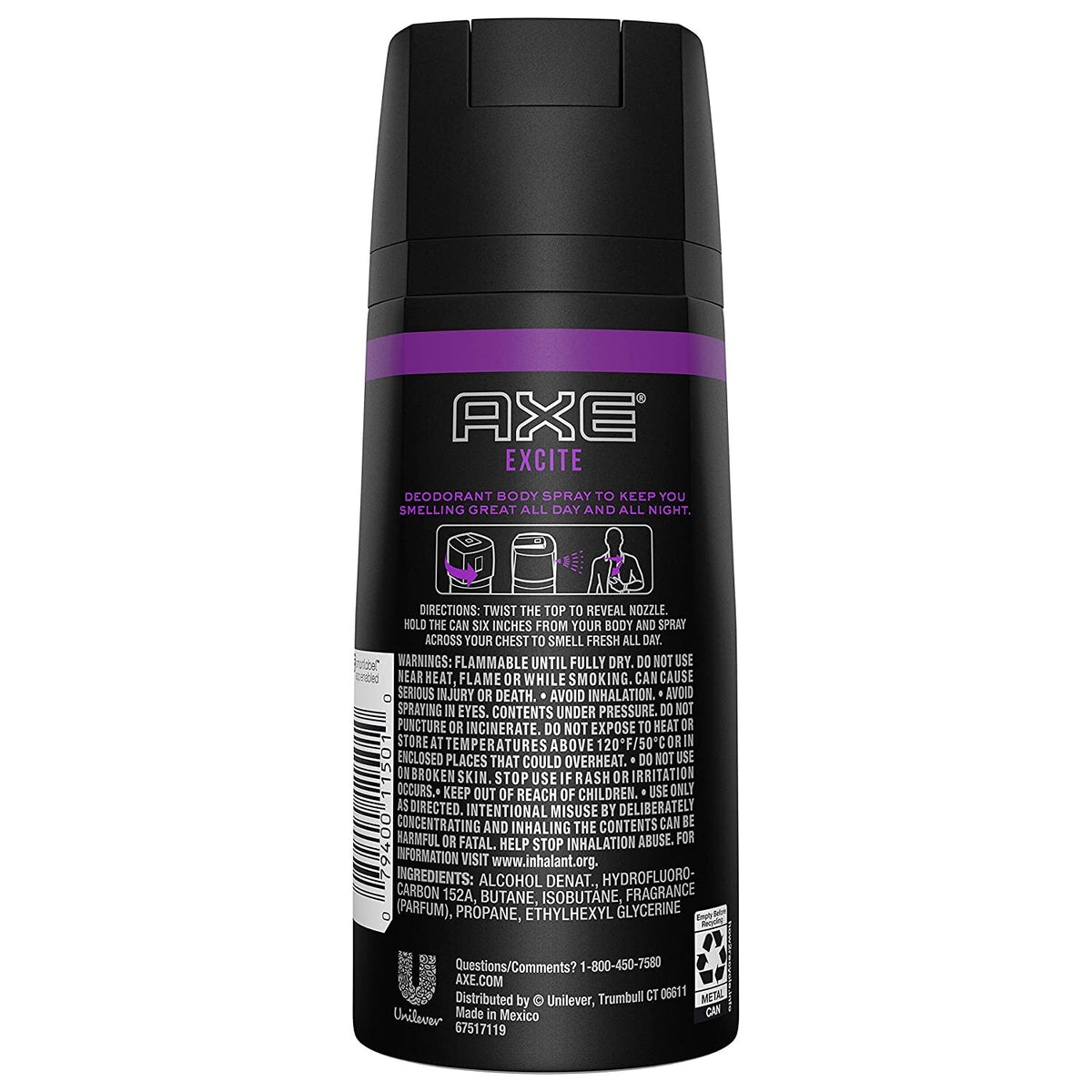 Axe Excite Body Spray Deodorant for Men - 150ml Pack of 2