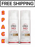 2-Pack Tinted Facial Sunscreen SPF 46 - EltaMD UV Clear, 1.7 oz Each, Exp 07/2028