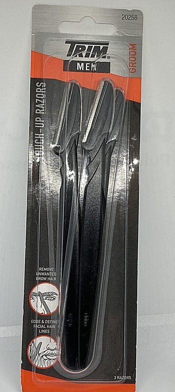 Men's Touch-Up Razors 3 Pack for Mustache, Eyebrows & Edges – Precision Grooming Tools