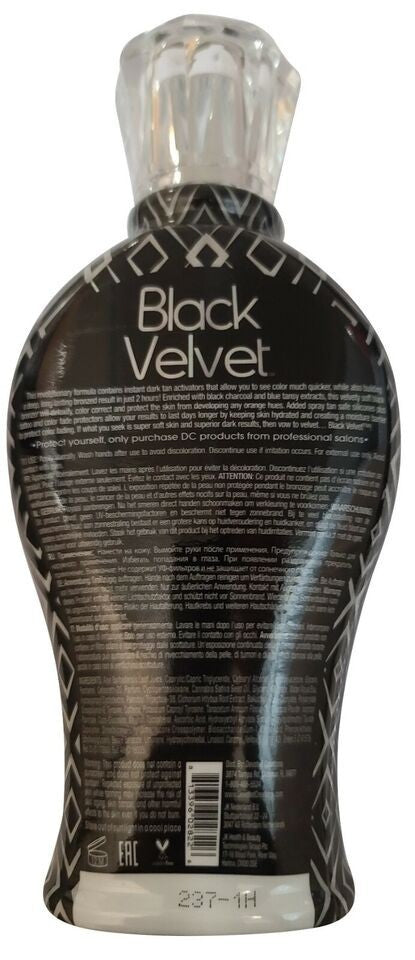 Black Velvet Tanning Lotion with Anti-Orange Black Bronzer 12.25 oz - Deep Dark Results