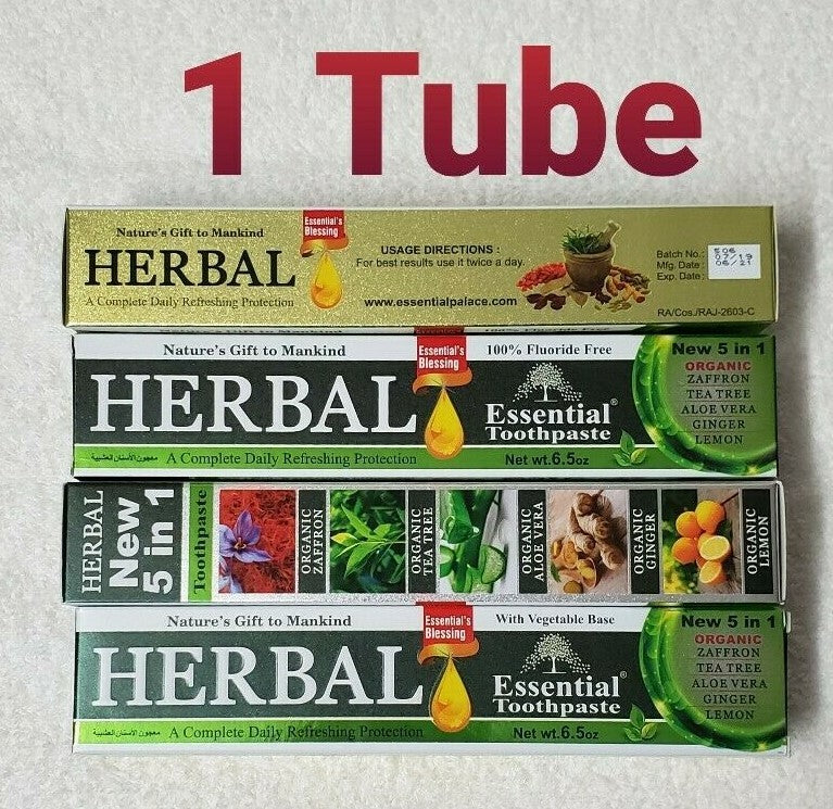 Herbal Fluoride-Free Toothpaste 6.5oz - 5-in-1 Natural Herbal Formula