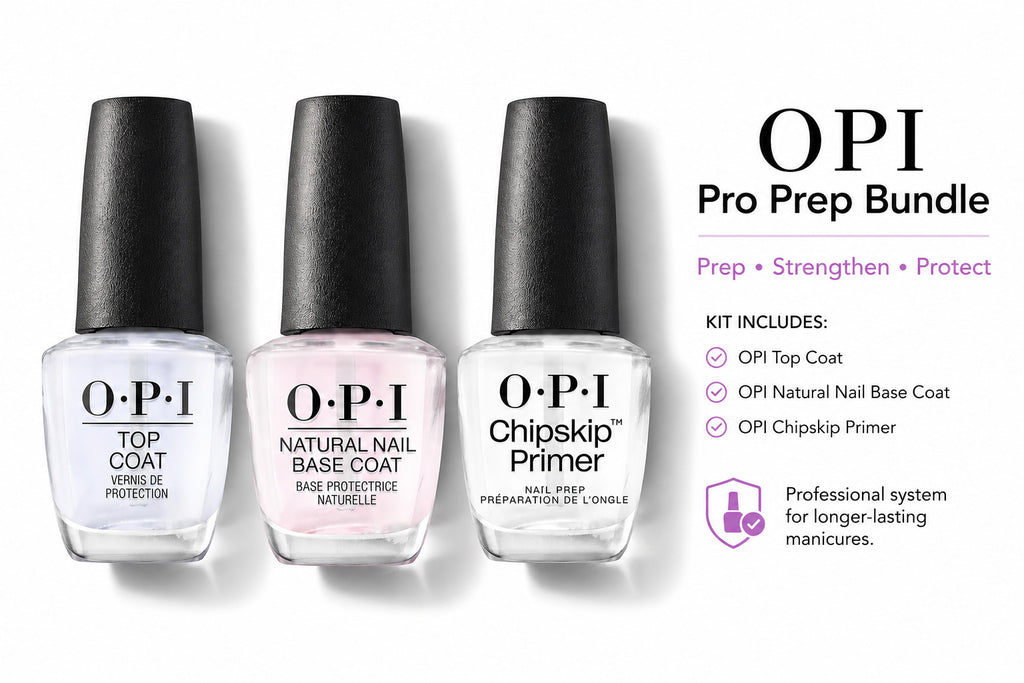 Long-Lasting Manicure Set with Top Coat & Base Coat - 3 Piece Nail Kit