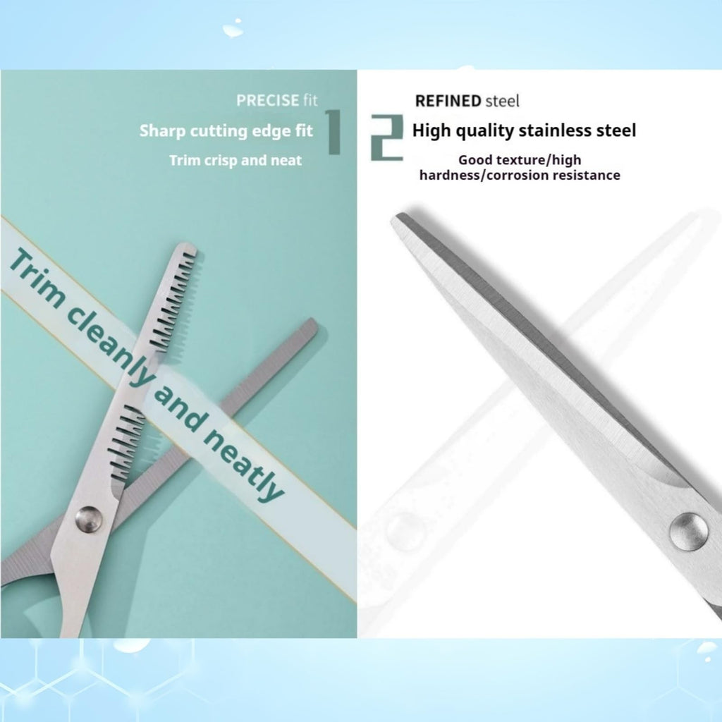 Professional Stainless Steel Hair Cutting Shears Set with Thinning Scissors & Comb