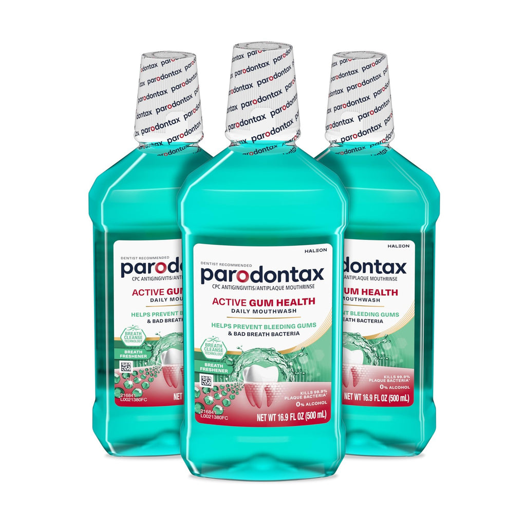 Gum Health Mouthwash - Fresh Breath & Plaque Control, 3 Bottles