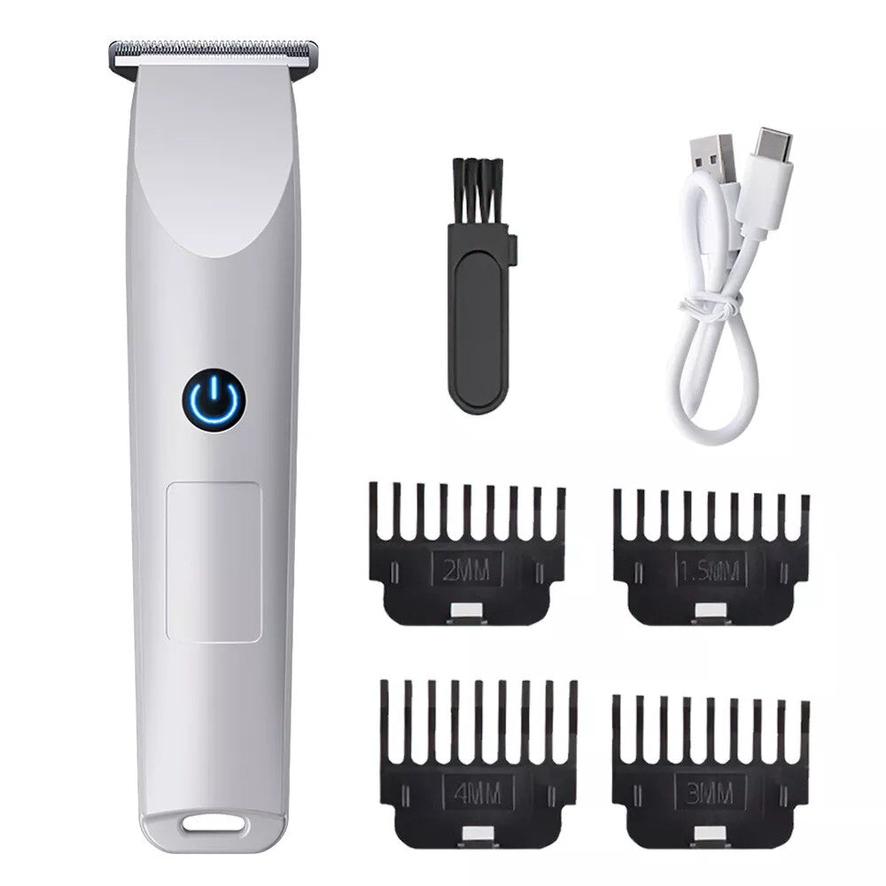 Men's Cordless Hair Clipper & Beard Trimmer with Detachable Stainless Steel Head