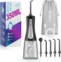 Cordless Water Dental Flosser with 5 Modes & 350ML Tank - Portable Oral Care