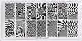 Nail Stamping Plate Crazy Swirls LA024 with Sleeve - Manicure Art Tool