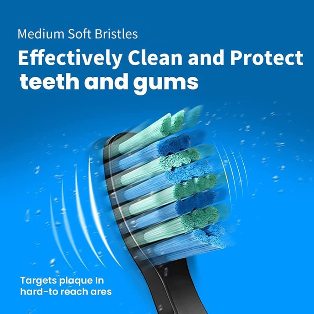 Electric Toothbrush Replacement Heads for Fairywill & More - W-Shaped Design