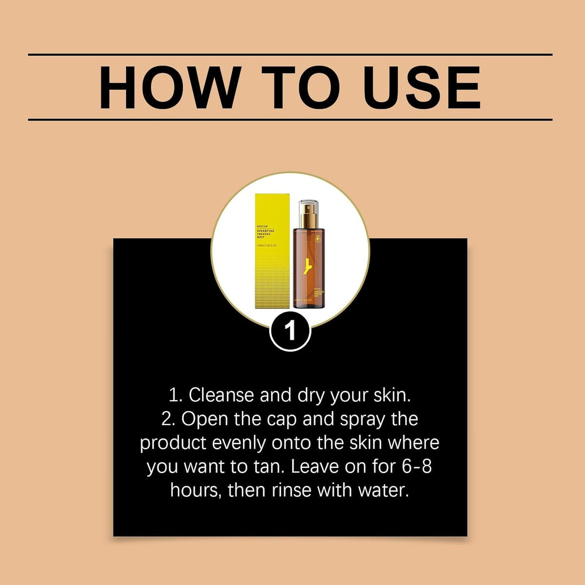 Self Tanning Mist - Natural Glow, Gradual Sunless Tan for Face & Body