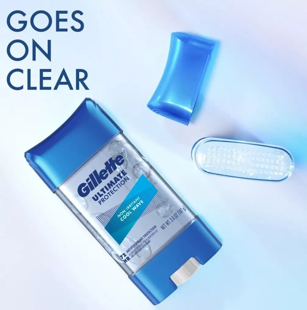 Gillette 6-in-1 Antiperspirant Gel Deodorant for Men - 3.8 oz, 5 Pack