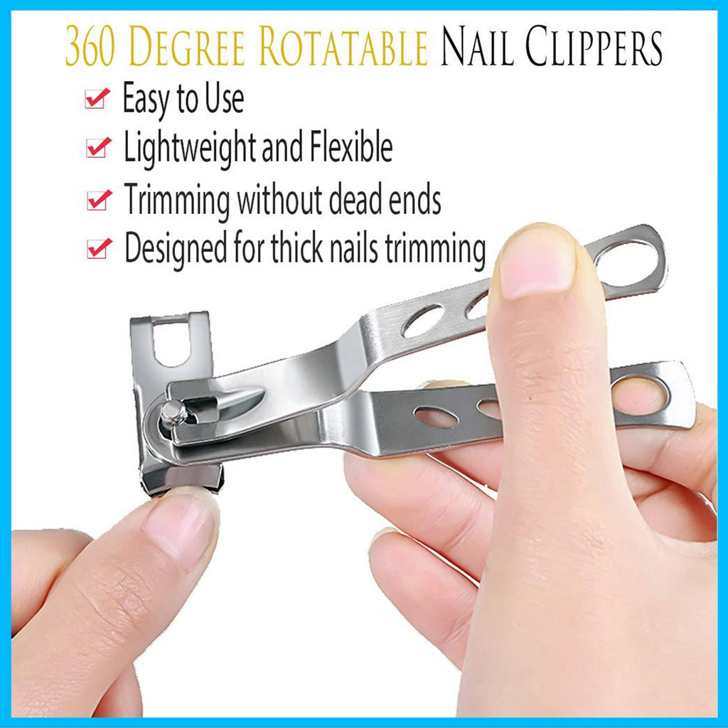 Heavy Duty Stainless Steel Toe Nail Clippers for Thick Hard Nails - Large Size