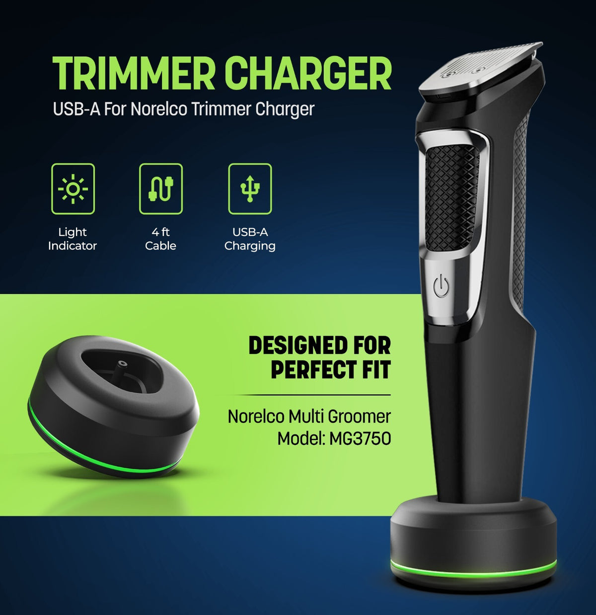 Charging Dock for Philips Norelco Multigroomer MG3750 Trimmer