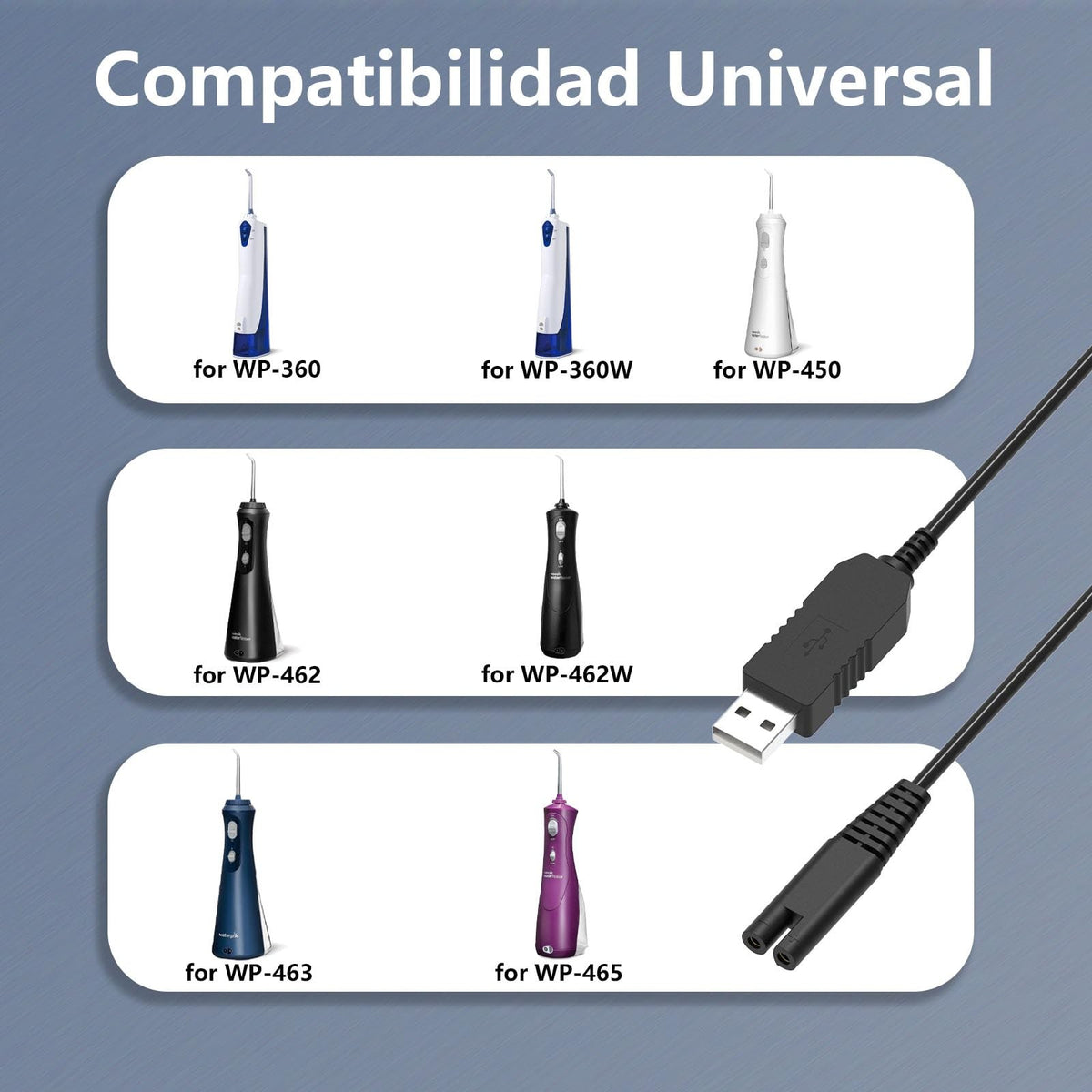 Replacement Charger Cord for Waterpik Water Flosser WP-360 WP-360C WP-360W