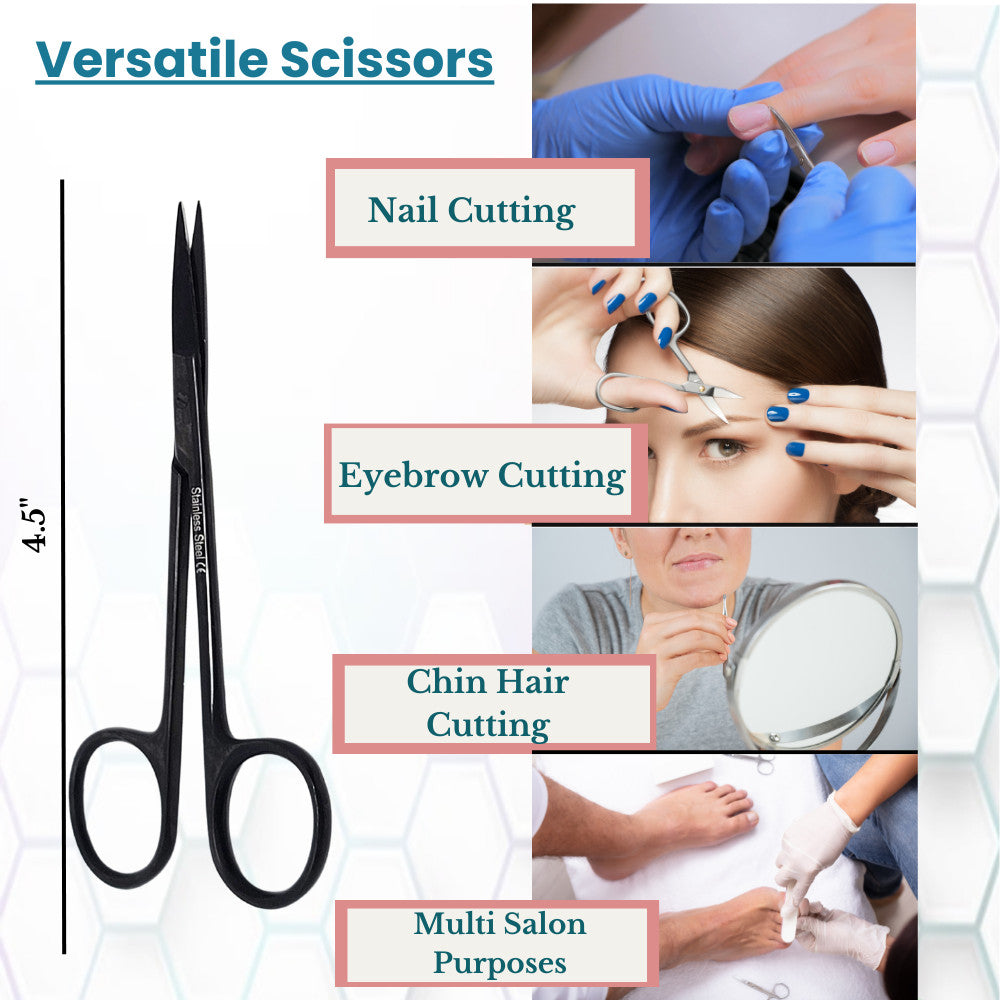 Professional Hair and Facial Grooming Scissors - Multi-Function Salon Shears