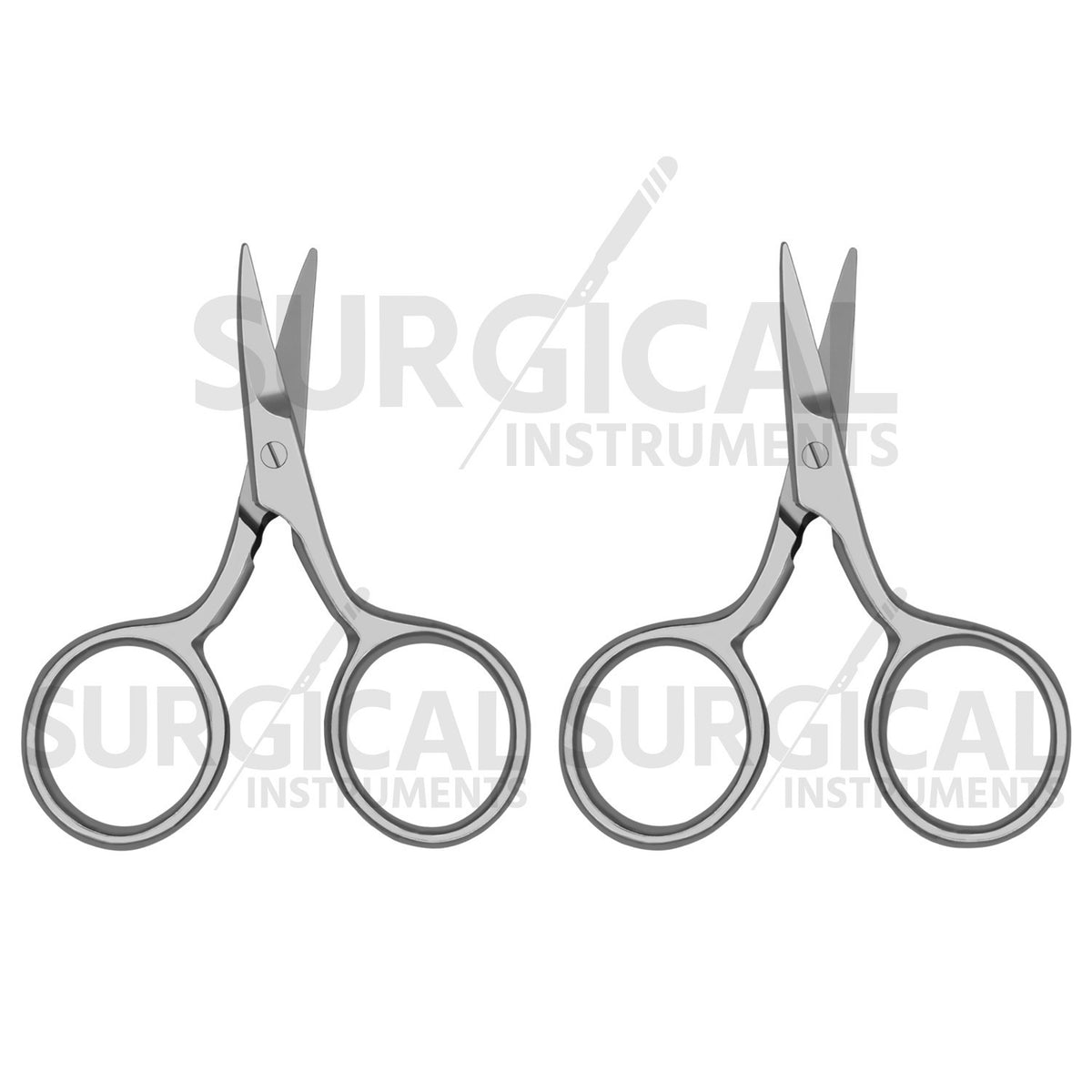2 Pcs Nail & Cuticle Scissors Set - Manicure & Pedicure Grooming Tools