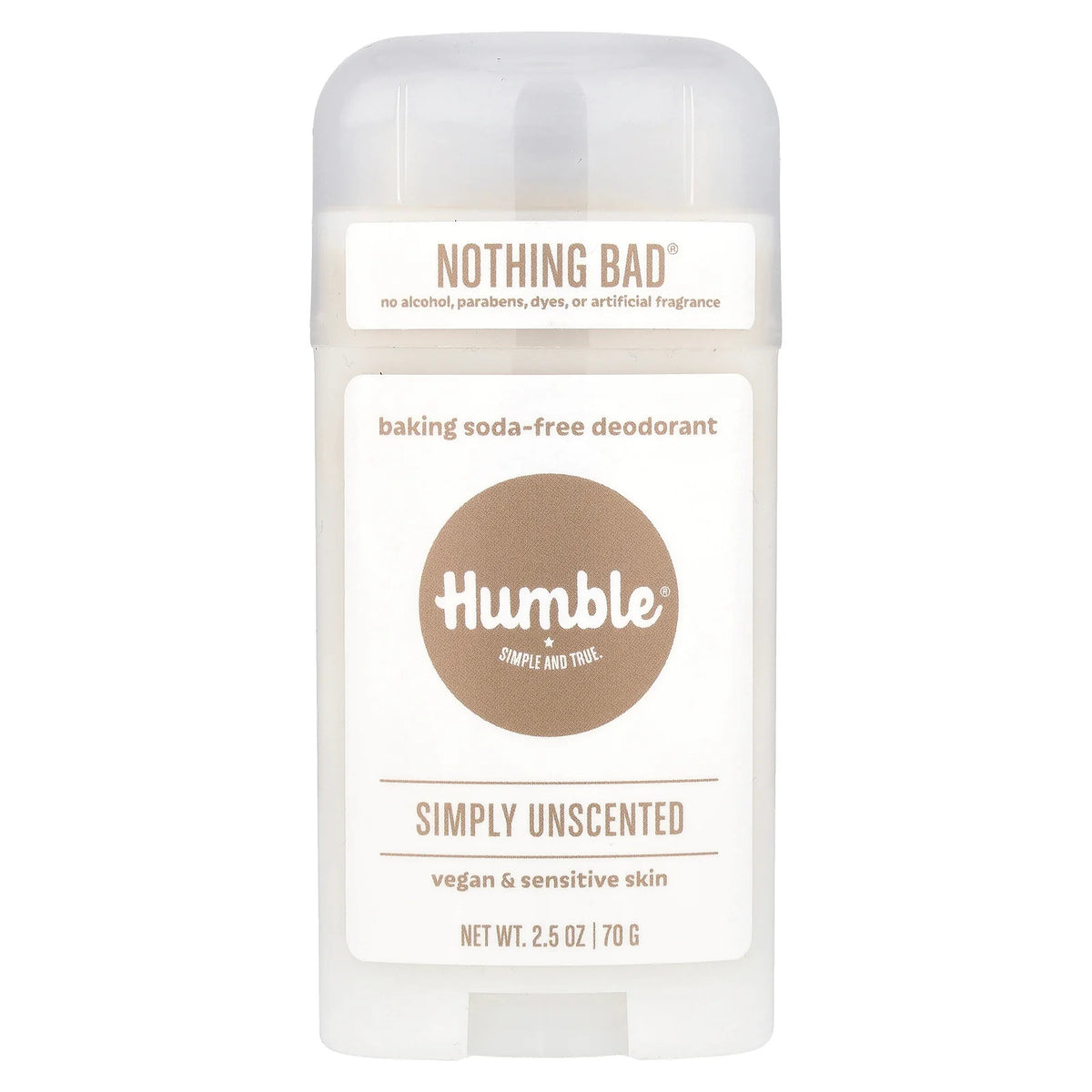 Unscented Baking Soda-Free Deodorant - 2.5 oz Natural Aluminum-Free