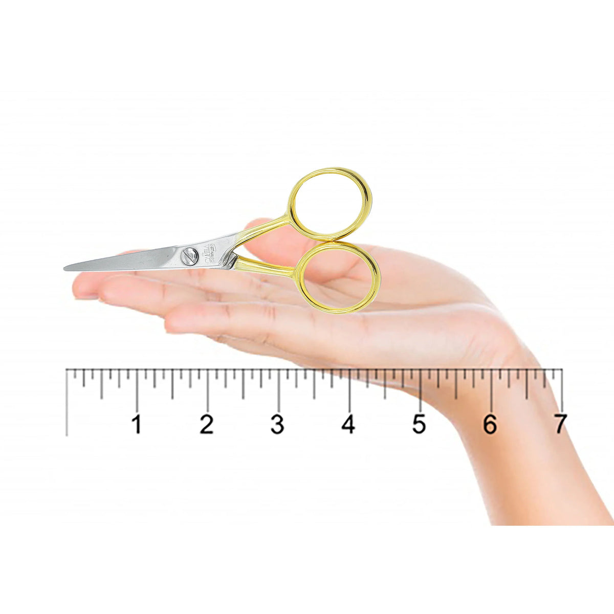 4.5-Inch Gold Plated Professional Hair Scissors for Barbers and Stylists
