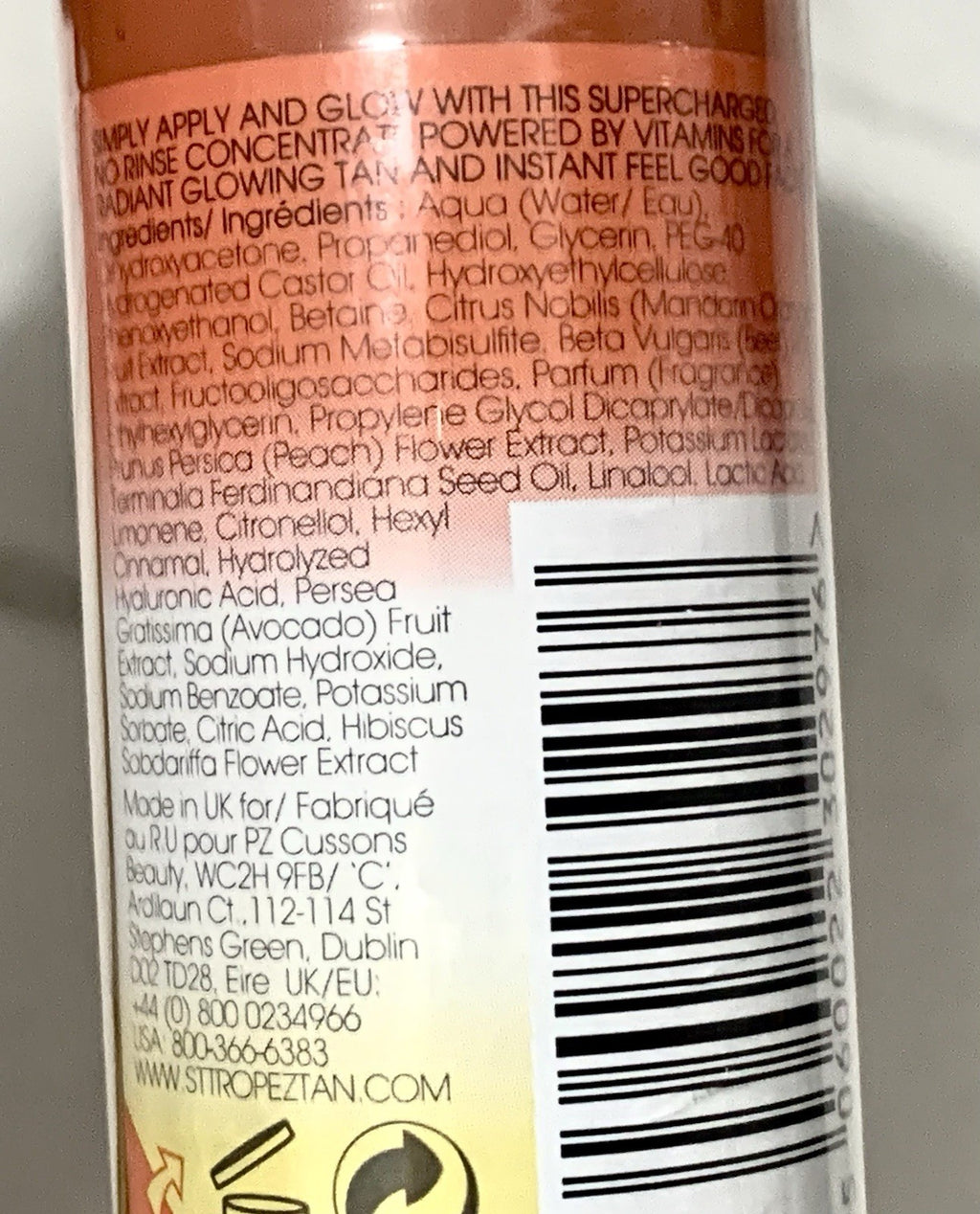 St Tropez Self Tan Purity Vitamins Bronzing Water Serum for Face 1.69 oz
