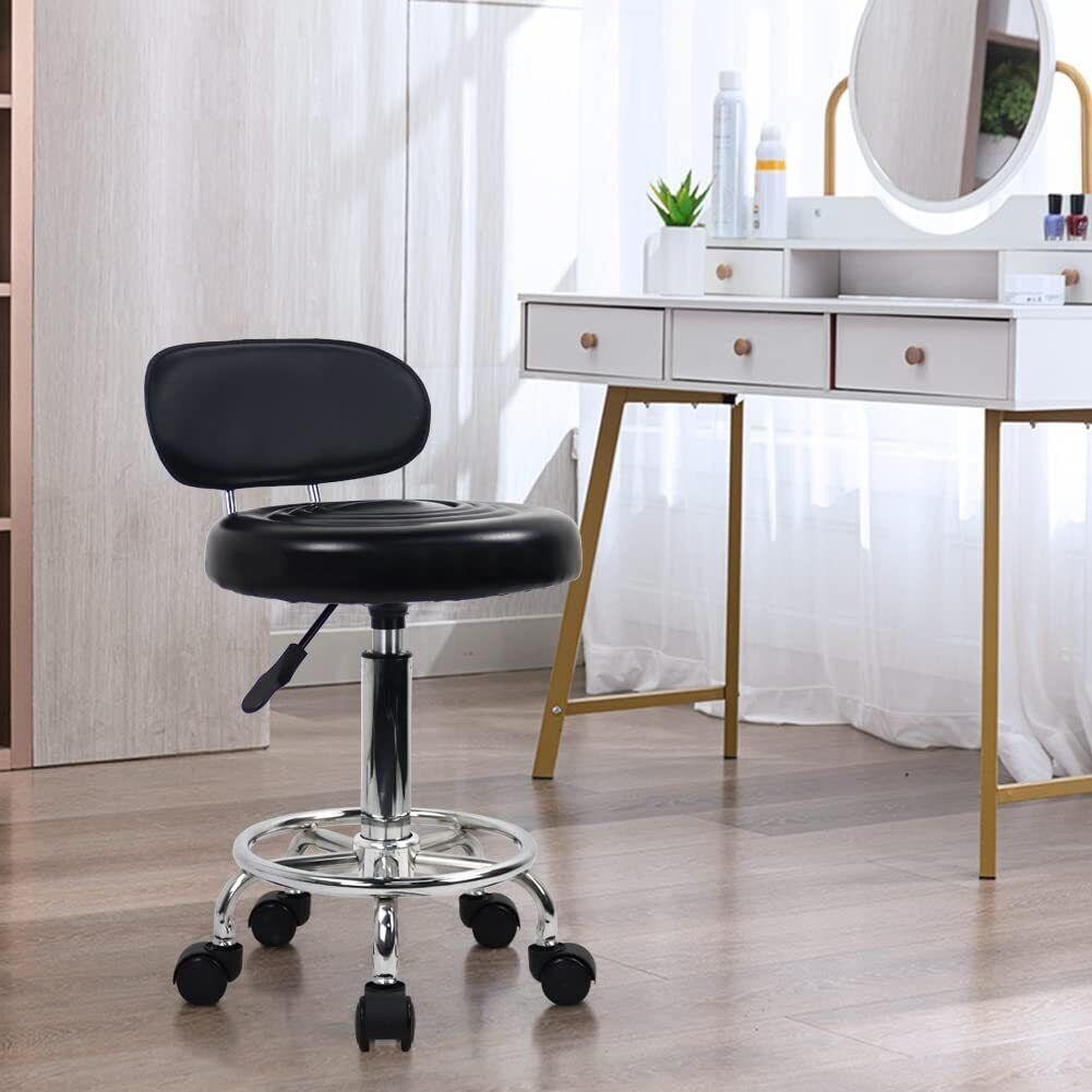 Adjustable Swivel Salon Stool with Wheels for Spa Tattoo Facial Massage