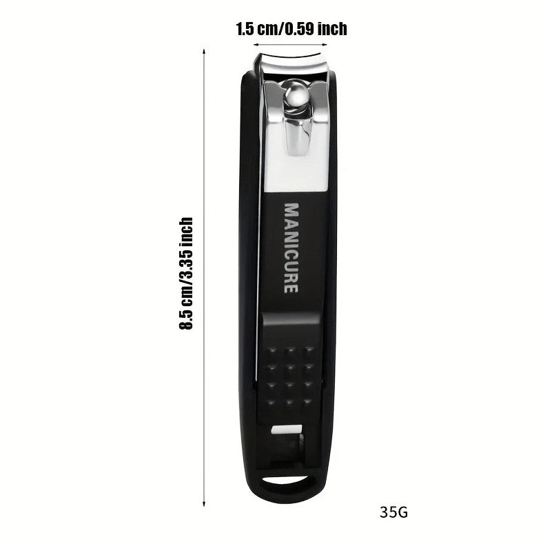 Stainless Steel Nail Clippers - Ultra Sharp Black Grooming Cutter
