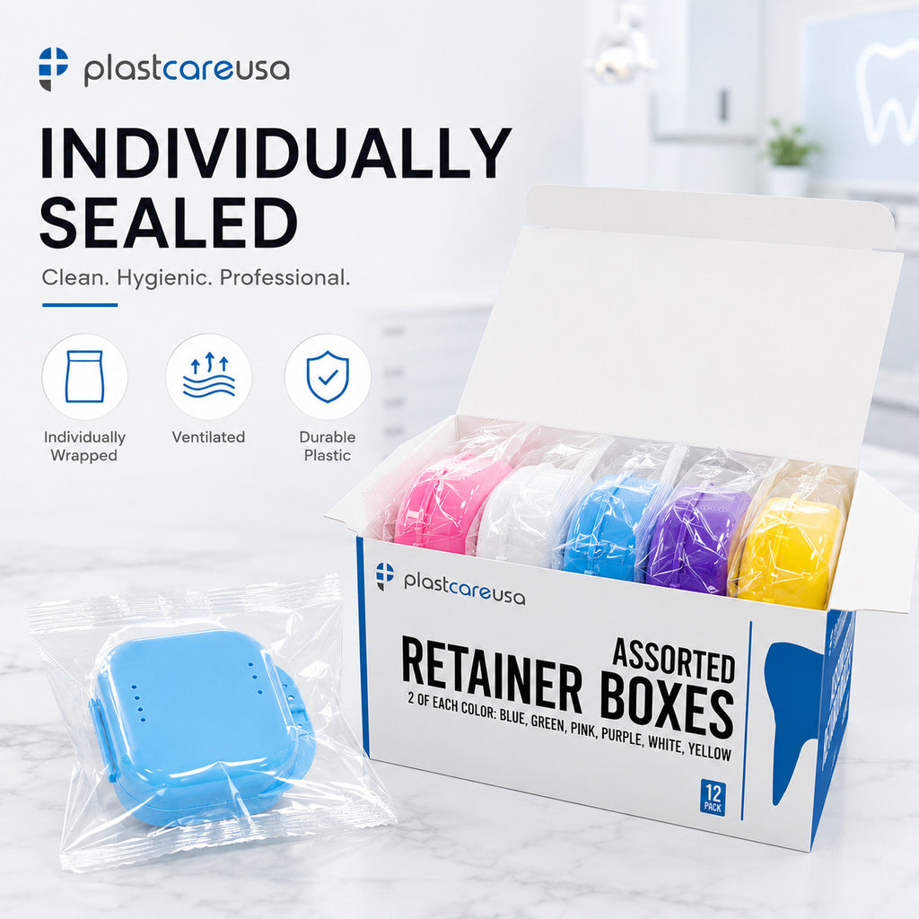 Dental Retainer Case Storage Box for Invisalign Teeth - Hygienic & Portable