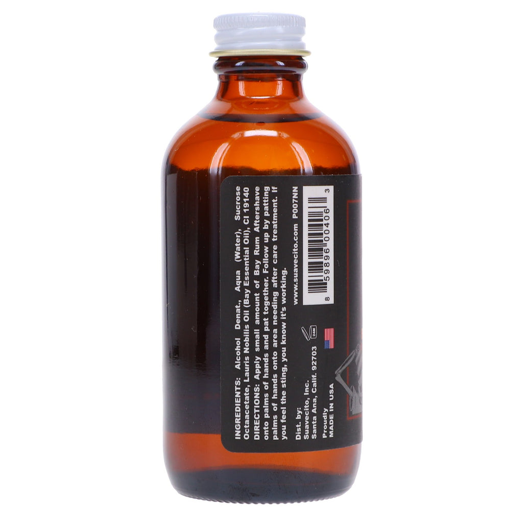 Suavecito Bay Rum Aftershave 4 oz - Classic Pore-Closing & Soothing Facial Toner