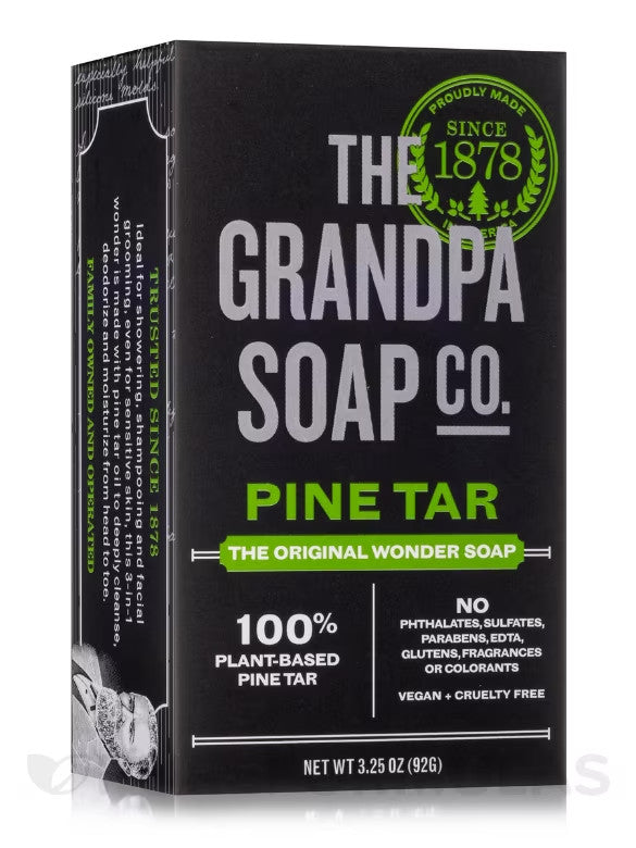 Men's Pine Tar Bar Soap 3-in-1 Shower & Grooming Pack - 8 Bars