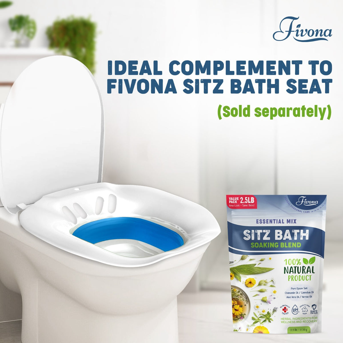 Epsom Salt Sitz Bath Soak for Hemorrhoids & Postpartum Recovery - 40oz