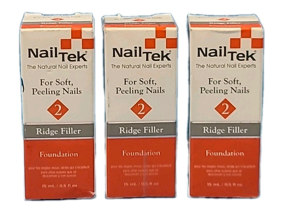 Nail Ridge Filler for Soft Peeling Nails - 3 Pack 0.5 Fl Oz Each