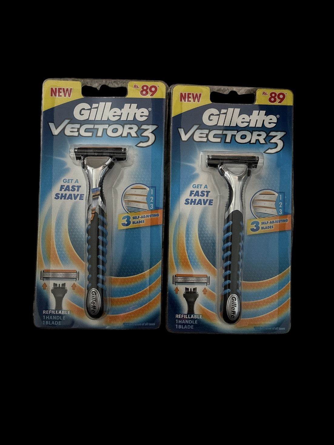 Gillette Vector 3 Razor Lot of 2 Men's Safety Razors US Seller