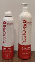 Red Light Tanning Prep Spray & Moisturizer Bundle for Indoor Tanning